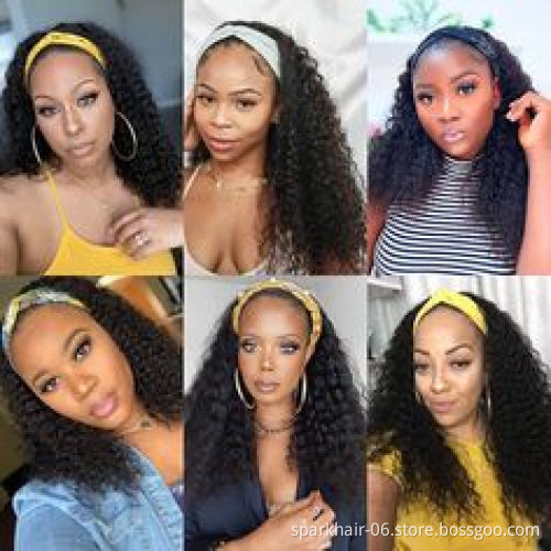 top quality headband wigs brazillian headband wig wholesale china straight headband wig vendor